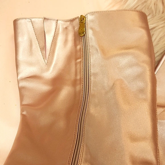 Brand New COLIN STUART SATIN STILETTO THIGH-HI BOOTS-6.5 - Picture 5 of 9